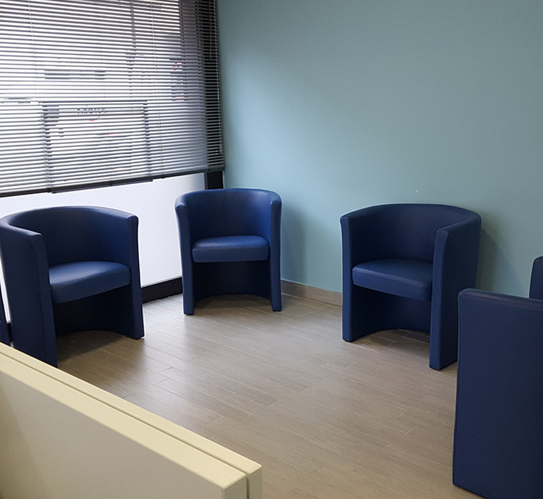 Sala d'attesa di O2 Clinic